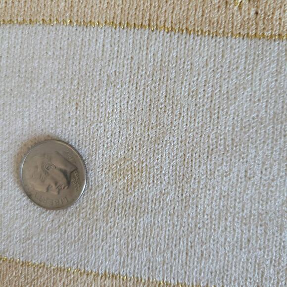 St. John Collection Nautical Sweater Gold Striped Vintage Rope Small - Picture 13 of 13